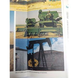 Vintage 1969 North Dakota Highway Road Travel Map John Deere Greyhound Ad